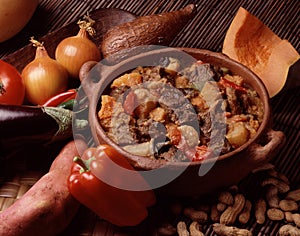 Maf ,beef stew with peanuts photo