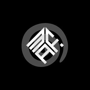 MAF letter logo design on black background. MAF creative initials letter logo concept. MAF letter design photo