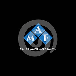 MAF letter logo design on BLACK background. MAF creative initials letter logo concept. MAF letter design photo