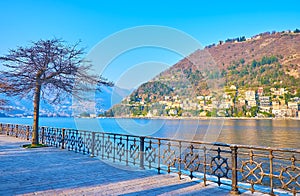 Mafalda di Savoia embankment, Lake Como, Como, Lombardy, Italy