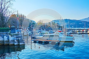 Mafalda di Savoia embankment of Lake Como, Como, Lombardy, Italy photo