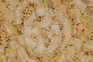 Mafaldine pasta as a texture background