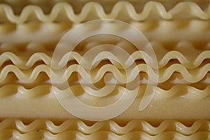 Mafaldine is a type of wide, flat pasta from Naples photo