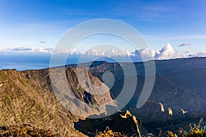 Mafate, Reunion Island - View to Mafate cirque from Maido point of view photo