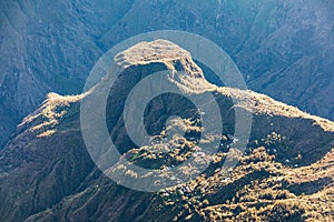 Mafate, Reunion Island - View to Mafate cirque from Maido point of view photo