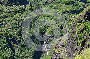 Mafate volcanic caldera in the island of RÃ©union