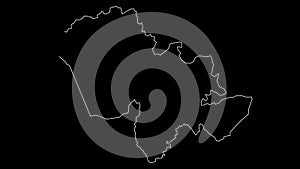 Mafeteng Lesotho subdivision map outline animation