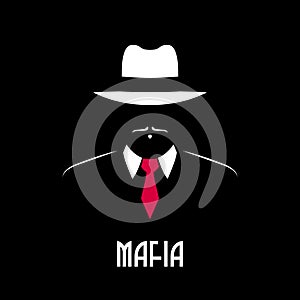Mafia man silhouette. photo