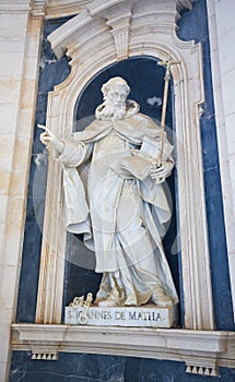 Mafra Palace - Statue of Saint John of Matha