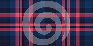 Magazine check textile tartan, mexican vector texture seamless. Skirt plaid pattern background fabric in dark and blue colors