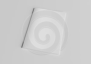 Magazine cover mockup on white 3d rendering