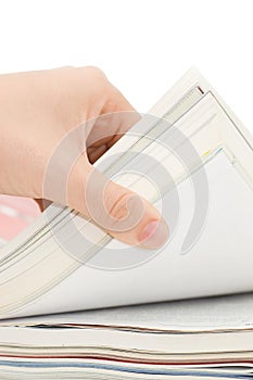 Magazine isolated over white