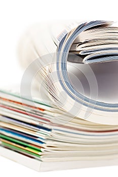 Magazine isolated over white