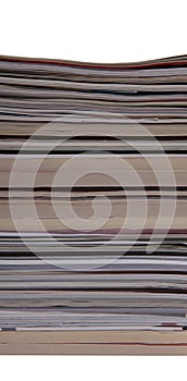Magazines and books stack