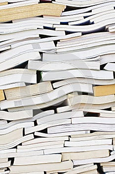 Magazines waiting for recycling process