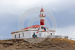 Magdalena Island Lighthouse Panorama, Famous Antarctic Penguin Colony Strait of Magellan Chile