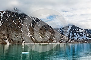 Magdalenafjord in Svalbard islands, Norway