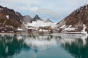 Magdalenafjord in Svalbard islands, Norway