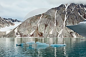 Magdalenafjord in Svalbard islands, Norway