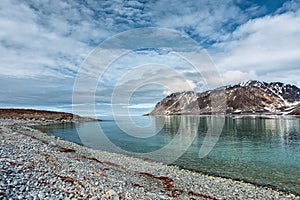 Magdalenafjord in Svalbard islands, Norway