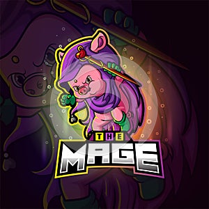 The mage pig esport mascot design