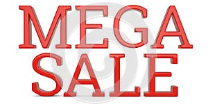 Mage sale text isolated on white background 3D illustration