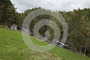 Magefoss waterfall in the Setesdal