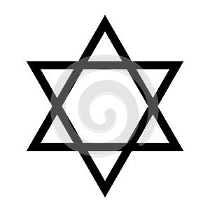 Magen David black silhouette icon