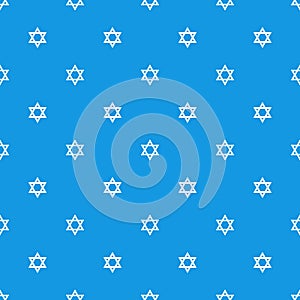 Magen David star pattern vector illustration. Jewish Israeli symbol pattern, ornament. Star of David background.