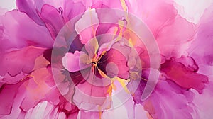 magenta alcohol art floral fluid art panting background