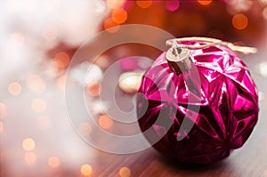 Magenta christmas ball