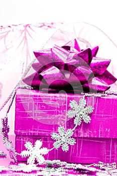 Magenta gift box