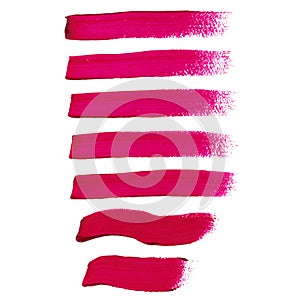 Magenta ink brush strokes