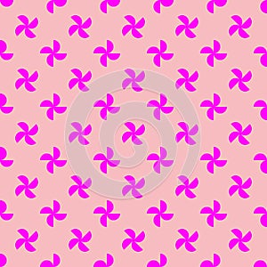 Magenta on pink half circle stars seamless repeat pattern background