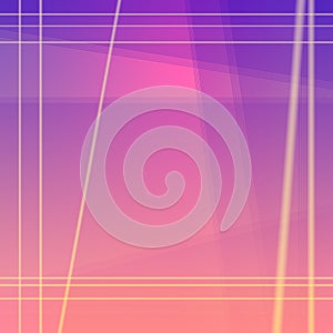 Magenta purple blend with salmon pink geometric square background with abstract dynamic lines