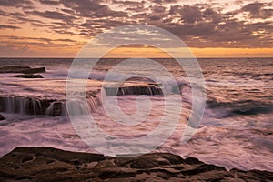 Magenta sunrise seascape