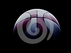 Magenta and white modern basketball ball for men or women on black background