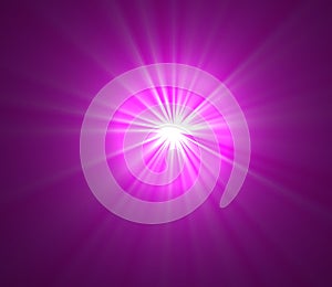 Magenta and white rays mixed