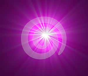 Magenta and white rays mixed