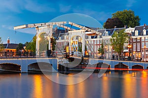 Magere Brug, Skinny bridge, Amsterdam, Netherlands