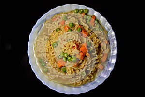Maggi noodles with dark backdrop