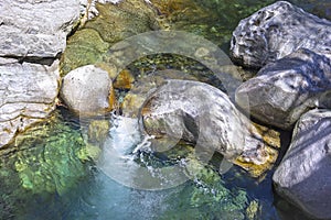 Maggia river flowing photo