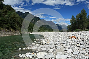 Maggia valley in Ticino Switzerland