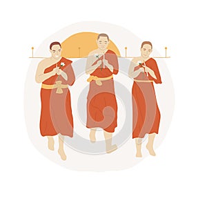 Magha puja day abstract concept vector illustration. photo