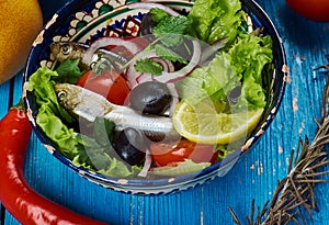 Algerian Salad with Anchovies