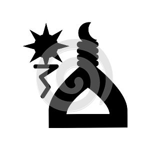 Maghrib prayer icon. Trendy Maghrib prayer logo concept on white