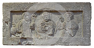 Magi. Bas-relief in Romanesque style