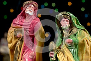 The Magi Caspar and Melchior. Nativity scene. Christmas traditions. photo