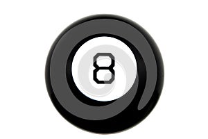 Magic 8 ball of predictions isolated