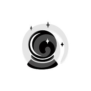 Magic ball icon vector logo design template